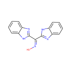 ON=C(c1nc2ccccc2[nH]1)c1nc2ccccc2[nH]1 ZINC000005297574