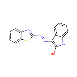 Oc1[nH]c2ccccc2c1N=Nc1nc2ccccc2s1 ZINC000253979334