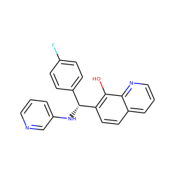 Oc1c([C@H](Nc2cccnc2)c2ccc(F)cc2)ccc2cccnc12 ZINC000202032149