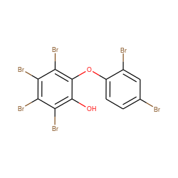 Oc1c(Br)c(Br)c(Br)c(Br)c1Oc1ccc(Br)cc1Br ZINC000028455304