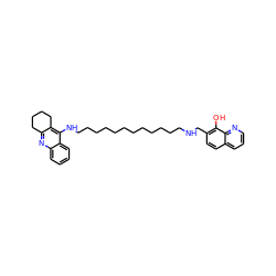 Oc1c(CNCCCCCCCCCCCCNc2c3c(nc4ccccc24)CCCC3)ccc2cccnc12 ZINC000053297509