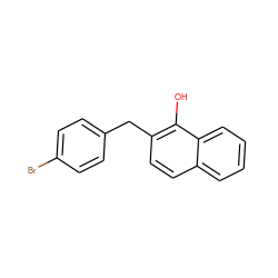 Oc1c(Cc2ccc(Br)cc2)ccc2ccccc12 ZINC000027198151