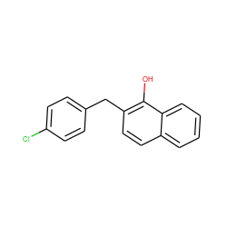 Oc1c(Cc2ccc(Cl)cc2)ccc2ccccc12 ZINC000027198159