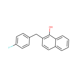 Oc1c(Cc2ccc(F)cc2)ccc2ccccc12 ZINC000027195404