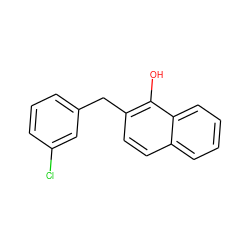 Oc1c(Cc2cccc(Cl)c2)ccc2ccccc12 ZINC000027198156