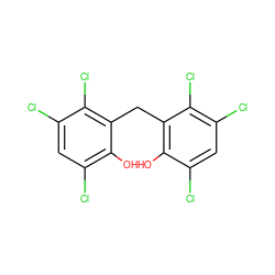 Oc1c(Cl)cc(Cl)c(Cl)c1Cc1c(O)c(Cl)cc(Cl)c1Cl ZINC000001530968