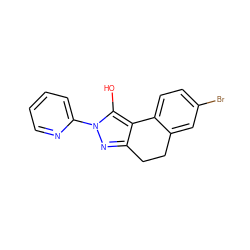 Oc1c2c(nn1-c1ccccn1)CCc1cc(Br)ccc1-2 ZINC000101463436