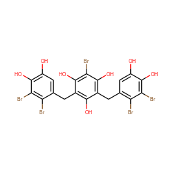 Oc1cc(Cc2c(O)c(Br)c(O)c(Cc3cc(O)c(O)c(Br)c3Br)c2O)c(Br)c(Br)c1O ZINC000095615529