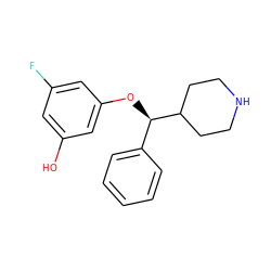 Oc1cc(F)cc(O[C@H](c2ccccc2)C2CCNCC2)c1 ZINC000013531041