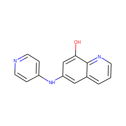 Oc1cc(Nc2ccncc2)cc2cccnc12 ZINC000036380960