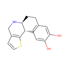 Oc1cc2c(cc1O)[C@@H]1c3sccc3CN[C@H]1CC2 ZINC000013762002