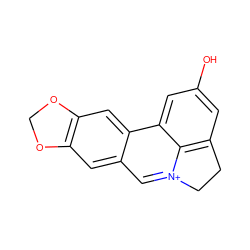 Oc1cc2c3c(c1)c1cc4c(cc1c[n+]3CC2)OCO4 ZINC000004023694