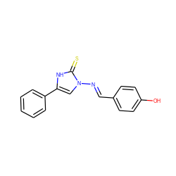 Oc1ccc(/C=N/n2cc(-c3ccccc3)[nH]c2=S)cc1 ZINC000037866121