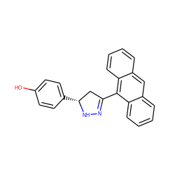 Oc1ccc([C@@H]2CC(c3c4ccccc4cc4ccccc34)=NN2)cc1 ZINC000071296931