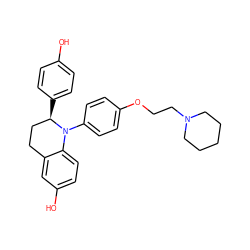 Oc1ccc([C@@H]2CCc3cc(O)ccc3N2c2ccc(OCCN3CCCCC3)cc2)cc1 ZINC000013490113