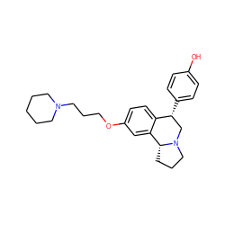 Oc1ccc([C@@H]2CN3CCC[C@@H]3c3cc(OCCCN4CCCCC4)ccc32)cc1 ZINC000028885994