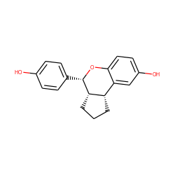 Oc1ccc([C@@H]2Oc3ccc(O)cc3[C@@H]3CCC[C@@H]32)cc1 ZINC000012353762