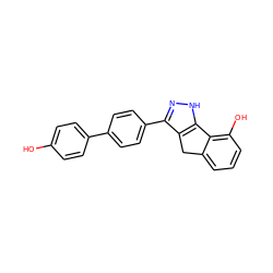 Oc1ccc(-c2ccc(-c3n[nH]c4c3Cc3cccc(O)c3-4)cc2)cc1 ZINC000028822283