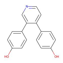 Oc1ccc(-c2ccncc2-c2ccc(O)cc2)cc1 ZINC000473087539