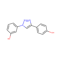 Oc1ccc(-c2cn(-c3cccc(O)c3)nn2)cc1 ZINC000040422587