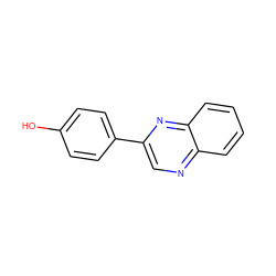 Oc1ccc(-c2cnc3ccccc3n2)cc1 ZINC000013126614