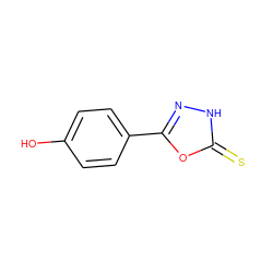 Oc1ccc(-c2n[nH]c(=S)o2)cc1 ZINC000000295850