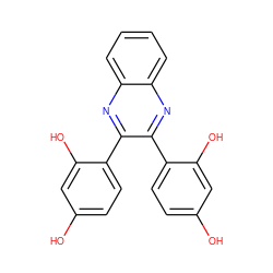 Oc1ccc(-c2nc3ccccc3nc2-c2ccc(O)cc2O)c(O)c1 ZINC000001587794