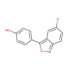 Oc1ccc(-c2onc3ccc(Cl)cc23)cc1 ZINC000003346360