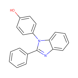 Oc1ccc(-n2c(-c3ccccc3)nc3ccccc32)cc1 ZINC000028564673