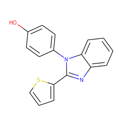 Oc1ccc(-n2c(-c3cccs3)nc3ccccc32)cc1 ZINC000028564685