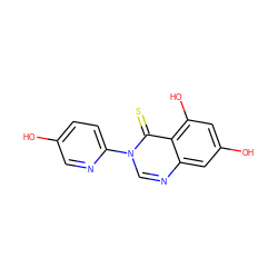 Oc1ccc(-n2cnc3cc(O)cc(O)c3c2=S)nc1 ZINC000013685507