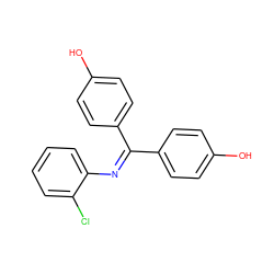 Oc1ccc(C(=Nc2ccccc2Cl)c2ccc(O)cc2)cc1 ZINC000169310326