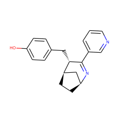 Oc1ccc(C[C@@H]2C(c3cccnc3)=N[C@H]3CC[C@@H]2C3)cc1 ZINC000096938713