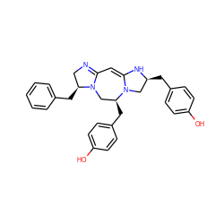 Oc1ccc(C[C@H]2CN3C(=CC4=NC[C@H](Cc5ccccc5)N4C[C@@H]3Cc3ccc(O)cc3)N2)cc1 ZINC000473099461