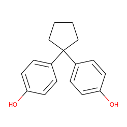 Oc1ccc(C2(c3ccc(O)cc3)CCCC2)cc1 ZINC000000235823