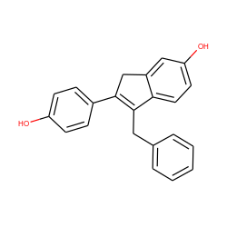 Oc1ccc(C2=C(Cc3ccccc3)c3ccc(O)cc3C2)cc1 ZINC000012353813