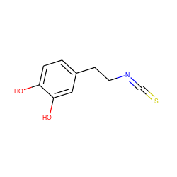 Oc1ccc(CCN=C=S)cc1O ZINC000137301902