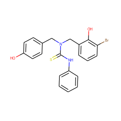 Oc1ccc(CN(Cc2cccc(Br)c2O)C(=S)Nc2ccccc2)cc1 ZINC000045390916