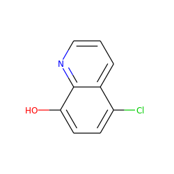 Oc1ccc(Cl)c2cccnc12 ZINC000000001209