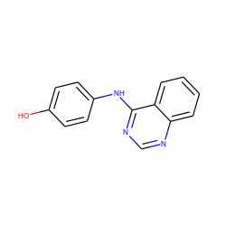 Oc1ccc(Nc2ncnc3ccccc23)cc1 ZINC000000065031