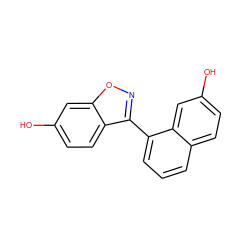 Oc1ccc2c(-c3cccc4ccc(O)cc34)noc2c1 ZINC000012353758