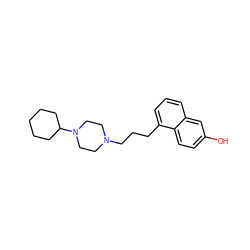 Oc1ccc2c(CCCN3CCN(C4CCCCC4)CC3)cccc2c1 ZINC000028711318