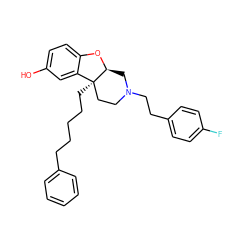 Oc1ccc2c(c1)[C@]1(CCCCCc3ccccc3)CCN(CCc3ccc(F)cc3)C[C@@H]1O2 ZINC000299865724