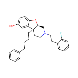 Oc1ccc2c(c1)[C@]1(CCCCc3ccccc3)CCN(CCc3ccccc3F)C[C@@H]1O2 ZINC000299856987