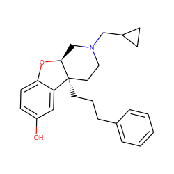 Oc1ccc2c(c1)[C@]1(CCCc3ccccc3)CCN(CC3CC3)C[C@@H]1O2 ZINC000299866724