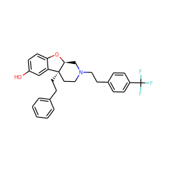 Oc1ccc2c(c1)[C@]1(CCc3ccccc3)CCN(CCc3ccc(C(F)(F)F)cc3)C[C@@H]1O2 ZINC000096927724