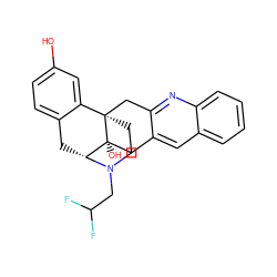 Oc1ccc2c(c1)[C@]13CCN(CC(F)F)[C@H](C2)[C@]1(O)Cc1cc2ccccc2nc1C3 ZINC000103255078