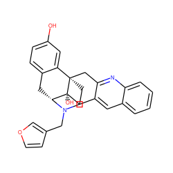 Oc1ccc2c(c1)[C@]13CCN(Cc4ccoc4)[C@H](C2)[C@]1(O)Cc1cc2ccccc2nc1C3 ZINC000103255059