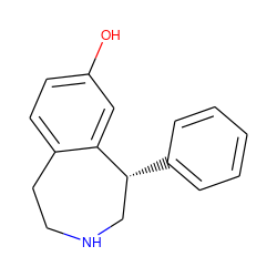 Oc1ccc2c(c1)[C@H](c1ccccc1)CNCC2 ZINC000012355930