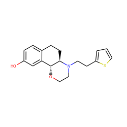 Oc1ccc2c(c1)[C@H]1OCCN(CCc3cccs3)[C@@H]1CC2 ZINC000013474736